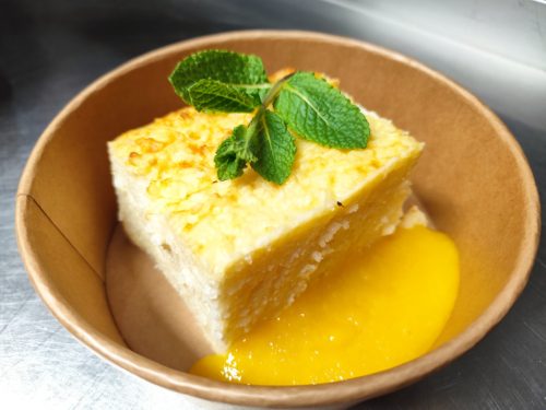 Rizsfelfújt mangó pürével